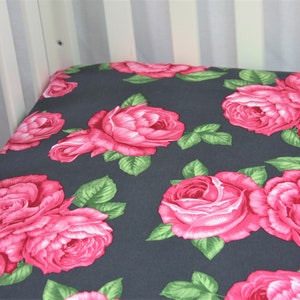 Fitted Crib Sheet / Mini Crib Sheet / Pack N Play - Rosey Night