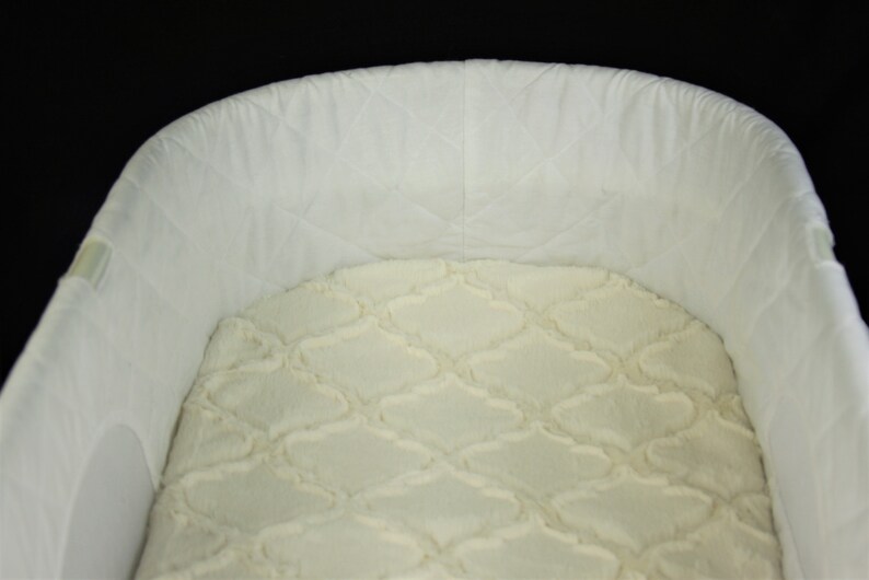 Deluxe Minky Bassinet Sheet Creme Lattice Minky Moses Etsy