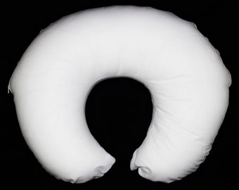 Nursing Pillow Cover - 100% Natural Linen - White/Ivory Linen
