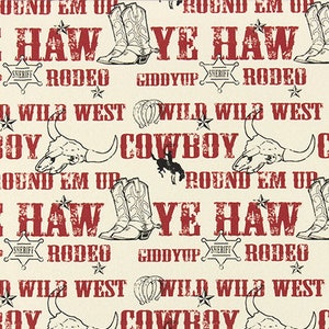 Fitted Crib Sheet / Mini Crib Sheet / Pack N Play - Red Cowboy