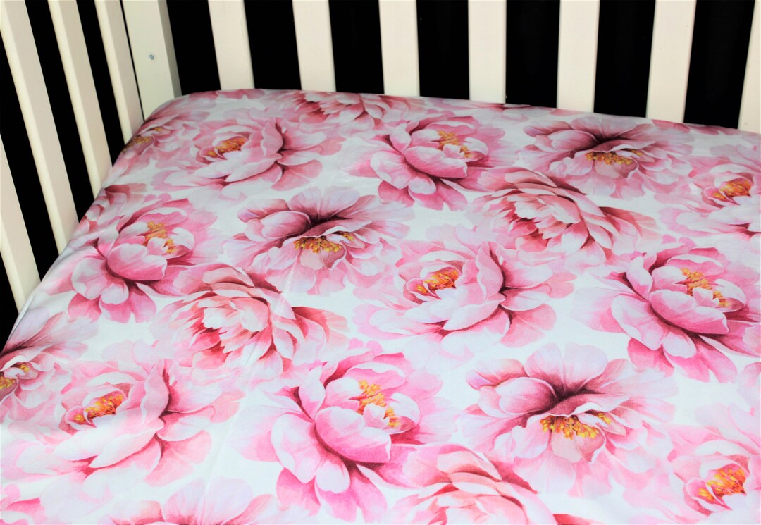 Minky Crib Sheet / Mini Crib Sheet / Pack N Play Rose Petals Minky Etsy France