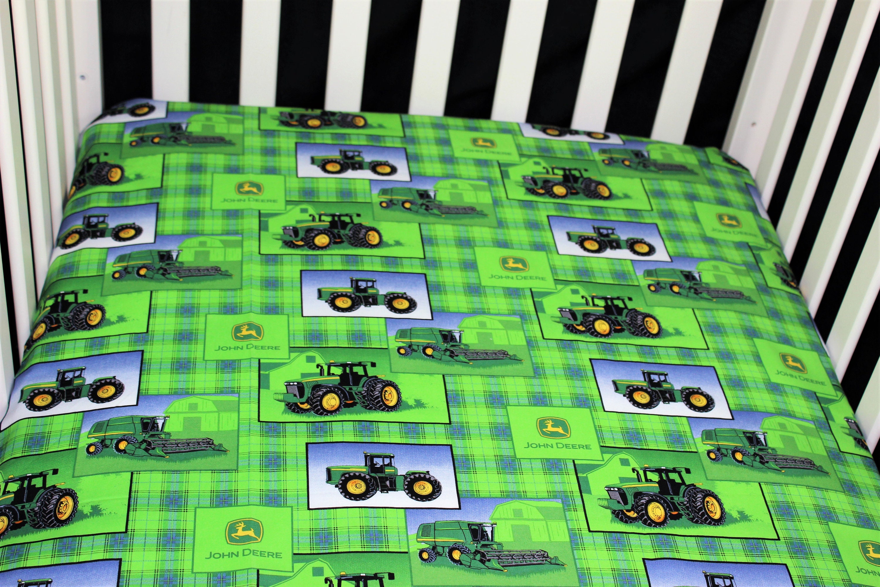 Fitted Crib Sheet / Mini Crib Sheet / Pack N Play Green - Etsy