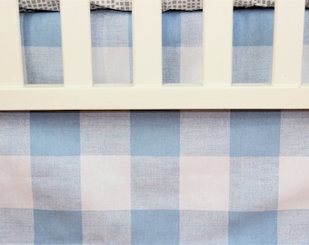 gingham crib skirt