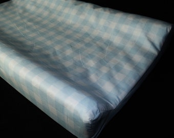 Changing Pad Cover Standard or IKEA Vadra Change Pad - Light Blue Check