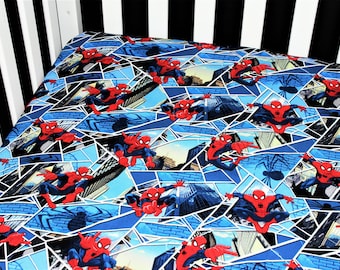 spiderman crib sheet