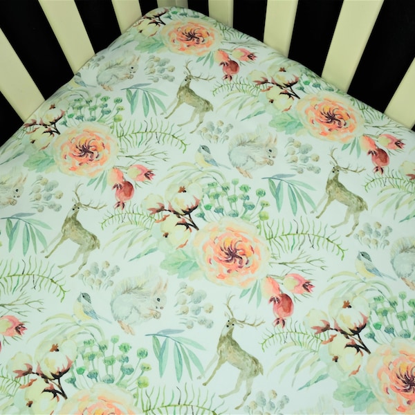 Winter Crib Sheet Etsy