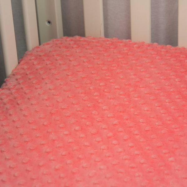 Coral Crib Sheet Etsy