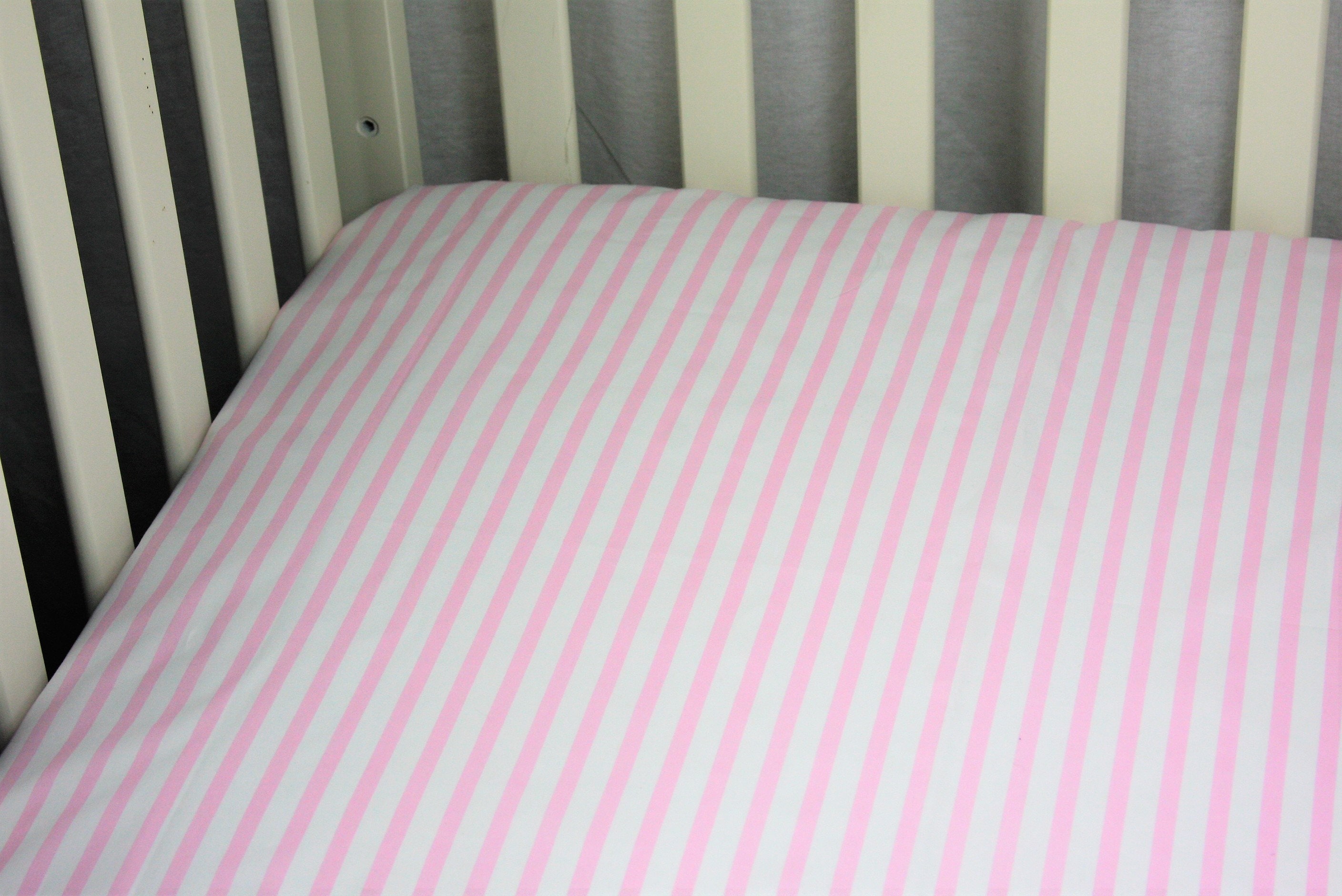 SheetWorld Fitted Crib Sheet - Pink Pindot Jersey Knit, 28x52 Inches, Super Soft 100% Cotton, Made In USA