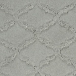 Luxe Cuddle - Lattice Silver Minky Fabric From Shannon Fabrics