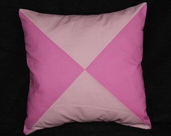 Contemporary Pillow - Double Pink Triangles Home decor pillow.