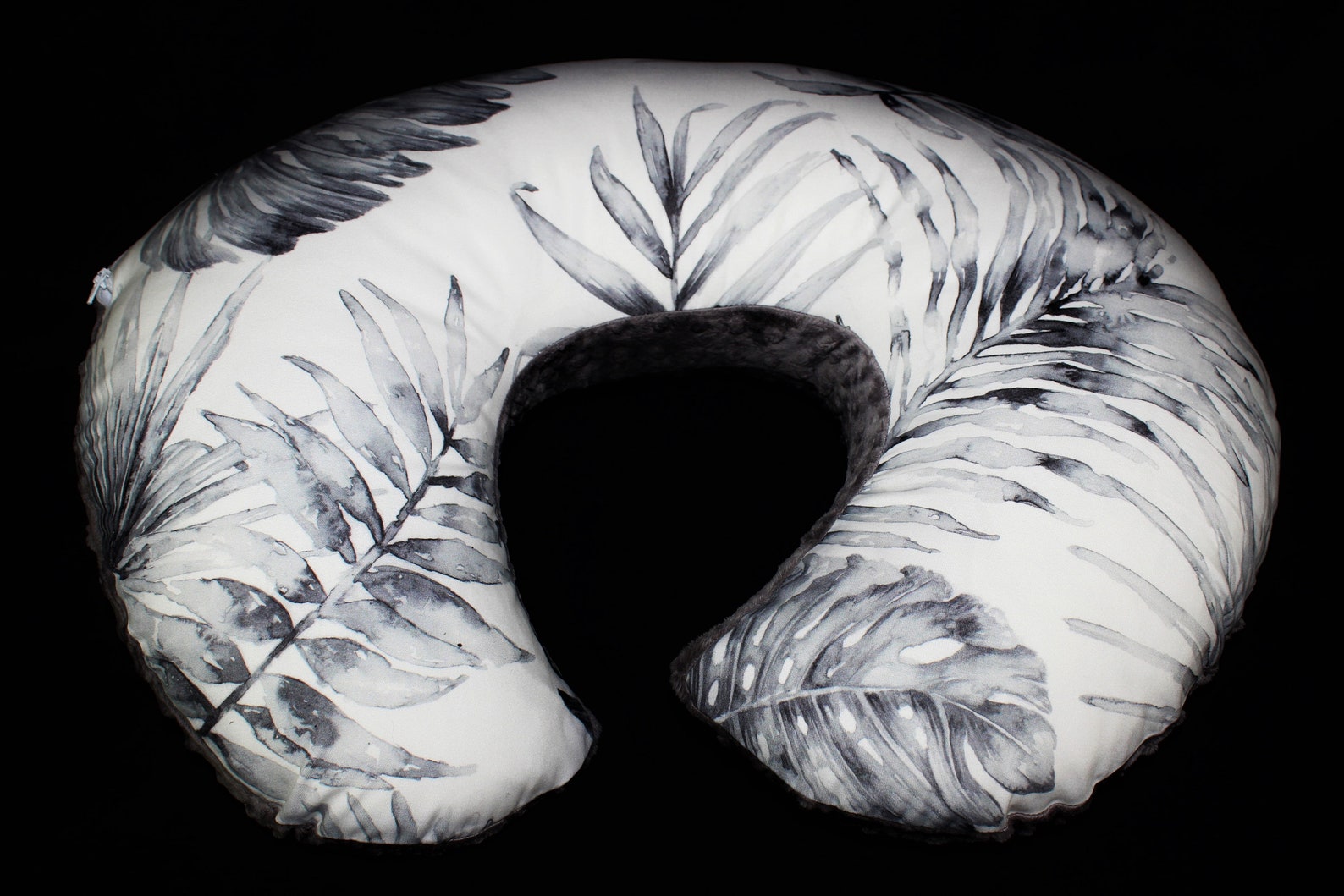 Organic Nursing Pillow Cover Organic Watercolor Gray Etsy