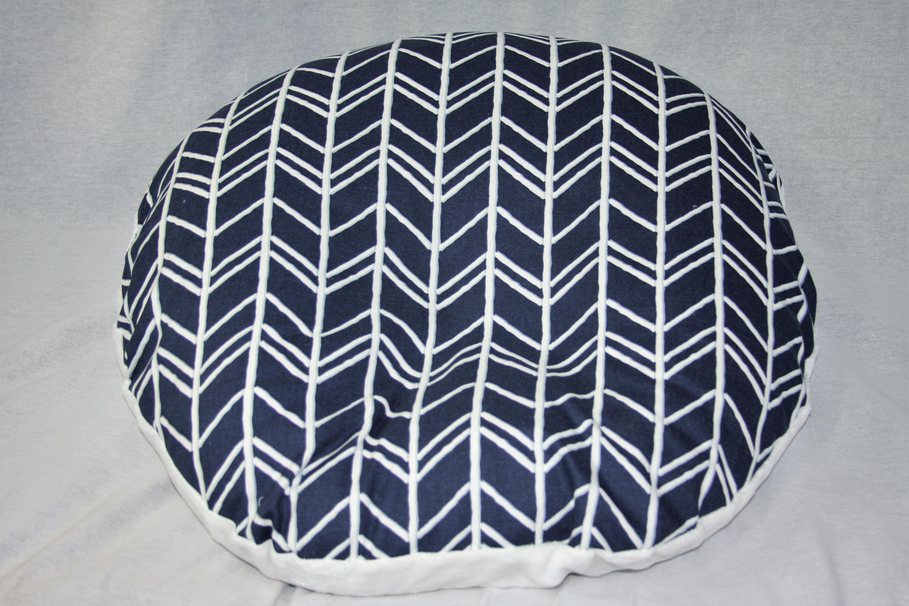 Lounger Cover Navy Herringbone