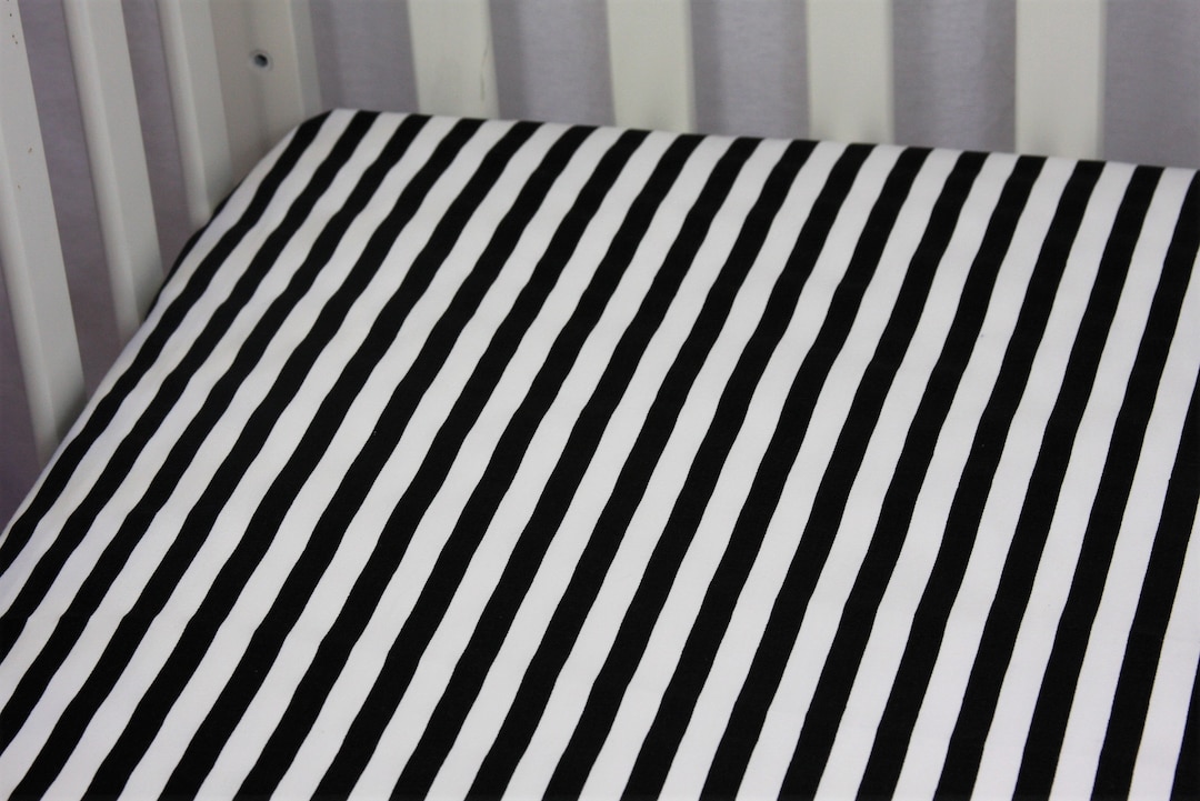 Cotton Fitted Crib Sheet / Mini Crib Sheet / Pack N Play - Black ...
