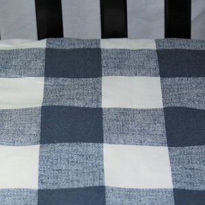 Fitted Crib Sheet / Mini Crib Sheet / Pack N Play Navy Buffalo Check image 3