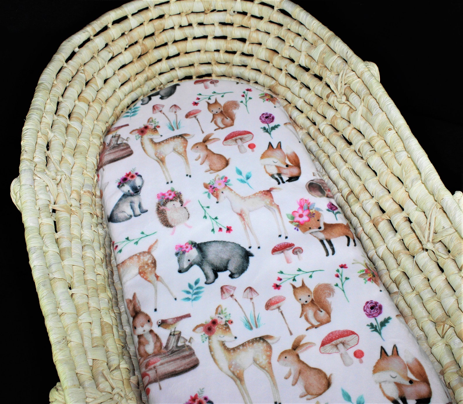 Minky Sheet Cute Woodland Animals Minky Moses Etsy
