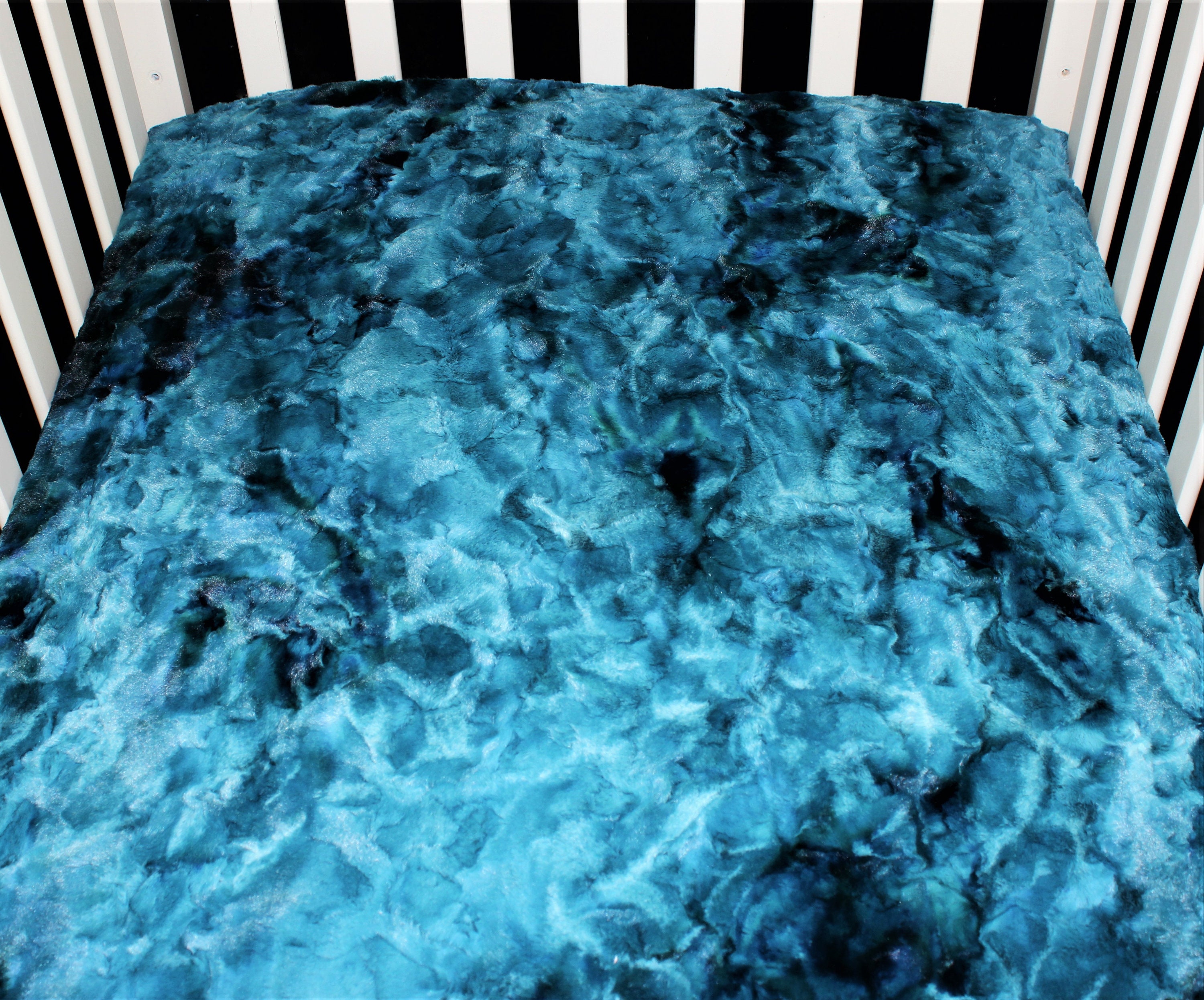 Luxe Minky Crib Sheet / Mini Crib Sheet / Pack N Play - Mallard Galaxy