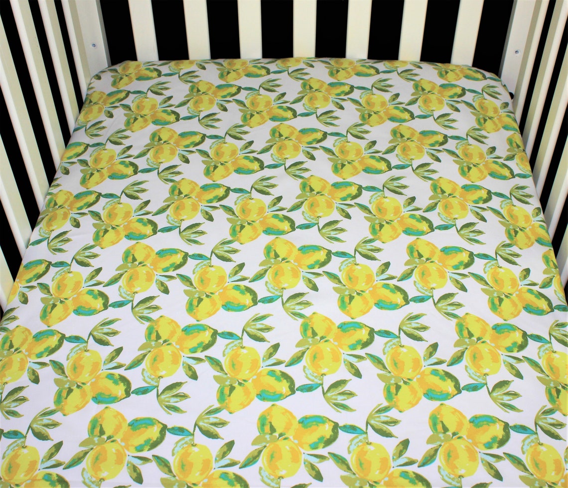 Fitted Crib Sheet / Mini Crib Sheet / Pack N Play Lemon Etsy UK