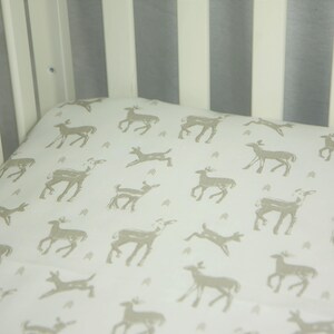 Fitted Crib Sheet / Mini Crib Sheet / Pack N Play - Fawn In Taupe
