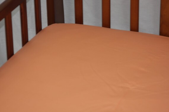 Fitted Crib Sheet Mini Crib Sheet Pack N Play Apricot Etsy