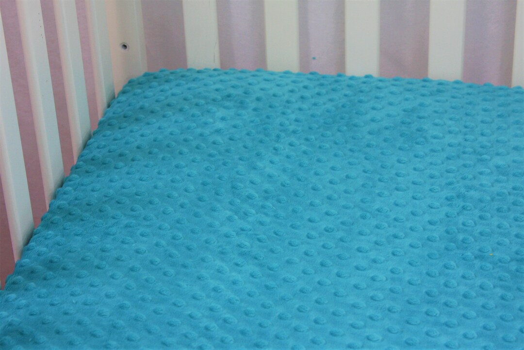 Fitted Minky Crib Sheet / Mini Crib Sheet / Pack N Play Teal Etsy
