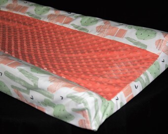 peach changing pad cover