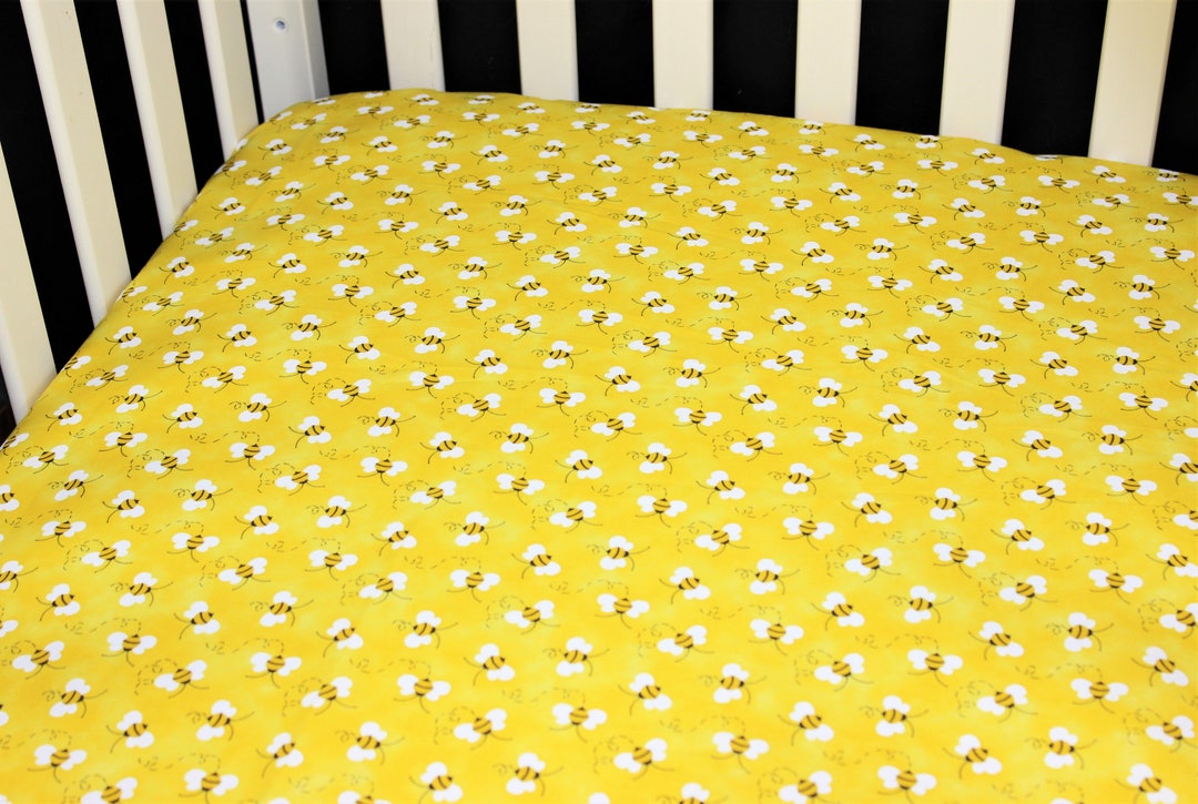 Fitted Crib Sheet / Mini Crib Sheet / Pack N Play Yellow Etsy