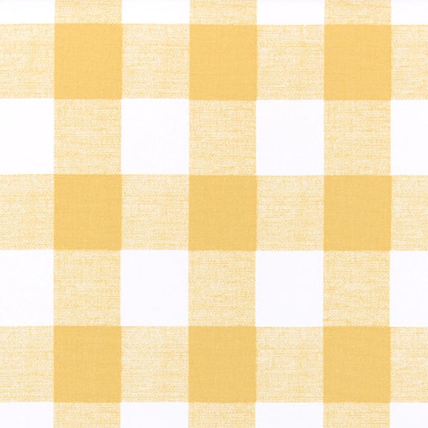 Yellow Check Fabric Etsy