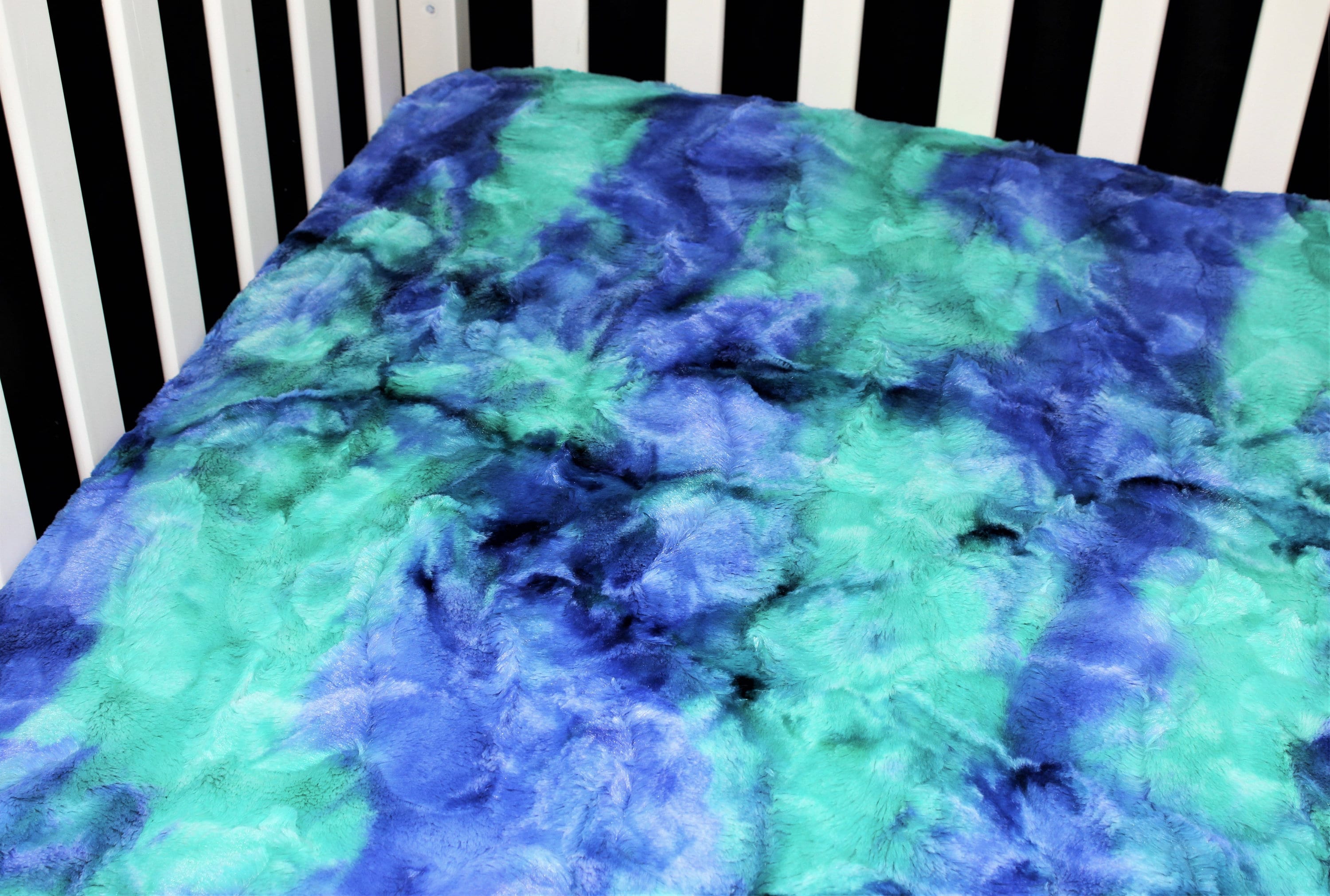 Luxe Minky Crib Sheet / Mini Crib Sheet / Pack N Play - Sorbet Tidal