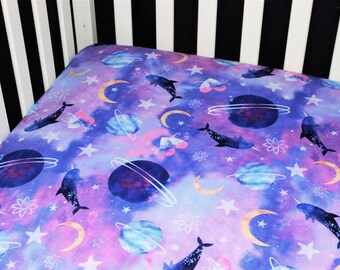 narwhal crib sheet