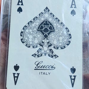 Carte à jouer As de pique Gucci des années 1980