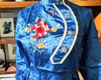 1940&#39;s Chinese pajama top embroidered S/M