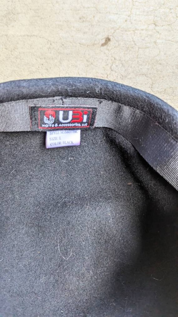 Wool driving cap solid color black Large - image 2