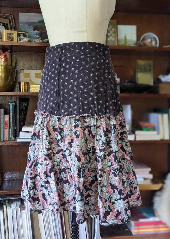 Prairie skirt 70's calico Medium size - image 4