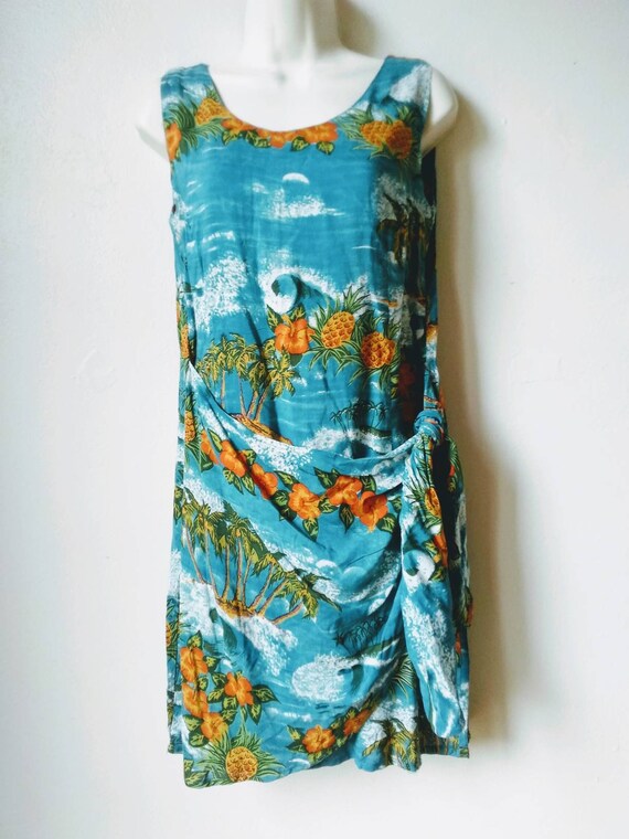 aqua blue beach dress