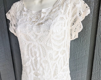 Battenburg Seidenspitze Brautkleid Small