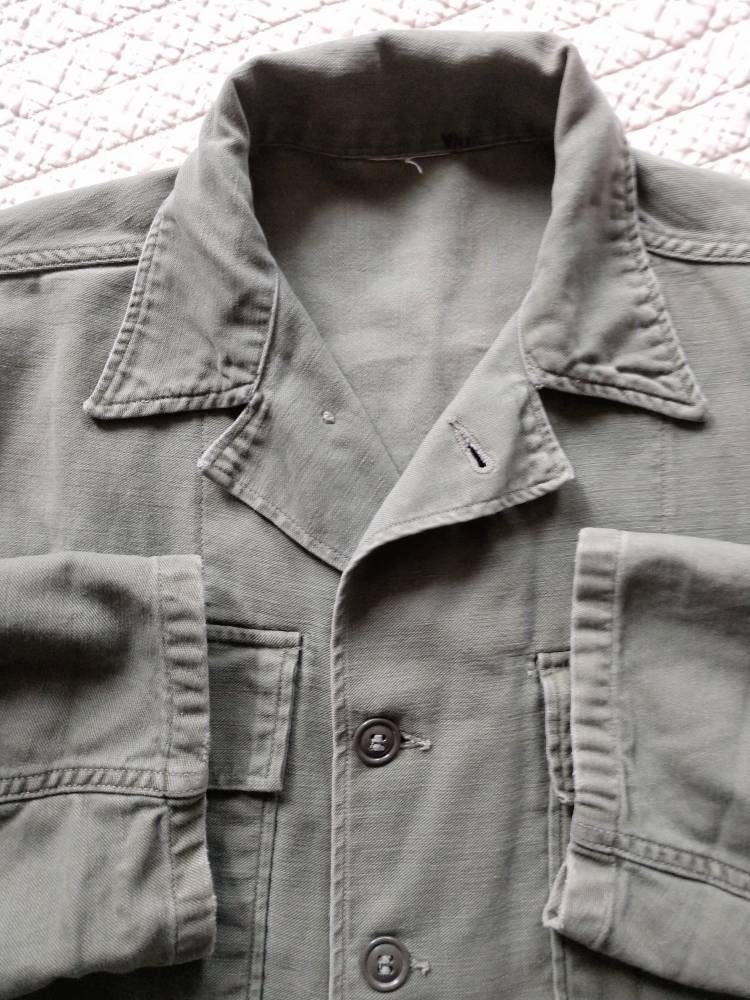 Post WWII Army Fatigues Cotton Field Shirt Chest 42 Inch - Etsy