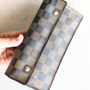Carteira Louis Vuitton Damier Ebene VTG dois botões