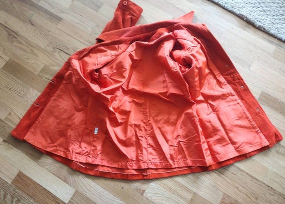 Poppy orange jacket suede seventies S/M - image 6