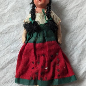 Vintage Mexican souvenir doll 1940&#39;s
