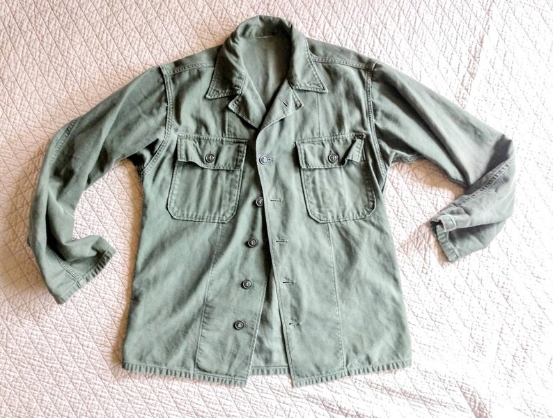 Post WWII Army Fatigues Cotton Field Shirt Chest 42 Inch Military ...
