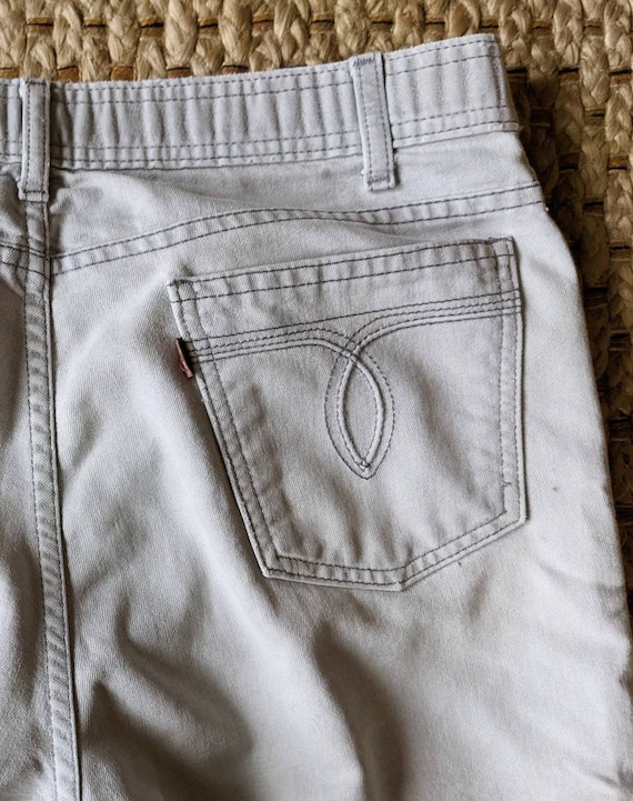 70's Levi's stretch jeans gray denim Medium croppe