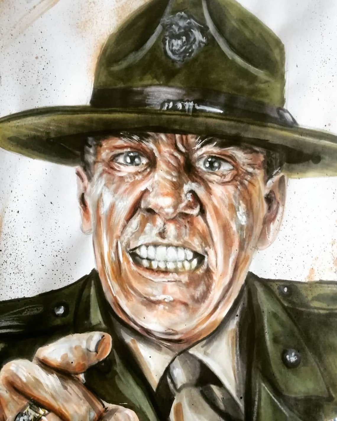 Full Metal Jacket Licenza Ufficiale Sgt. Hartman Maglietta da Donna (Bianca), Small