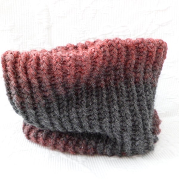 Snood pour enfant rouge et gris