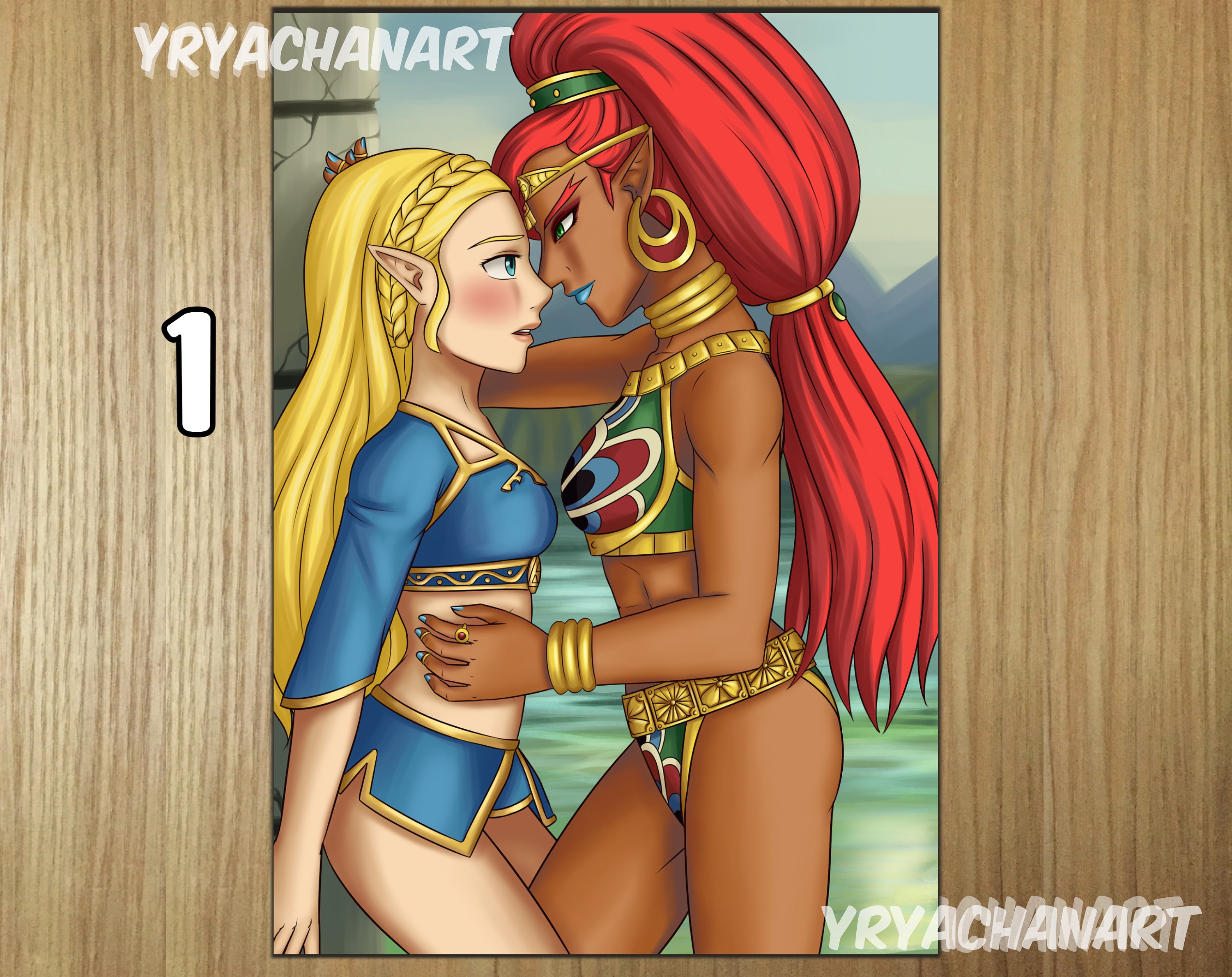 Zelda Lesbian Porn - Zelda X Urbosa ART PRINT Lesbian A4 Poster With Variations - Etsy Singapore