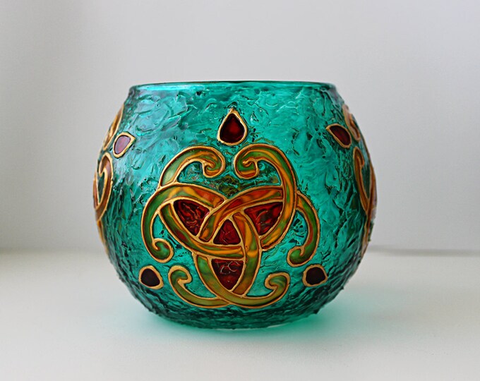 Ornament Candle Holder Glass Votive Candle Holder Mosaic Candleholder Christmas Gift Tealight Candle Holder Votive Holder Gift Emerald