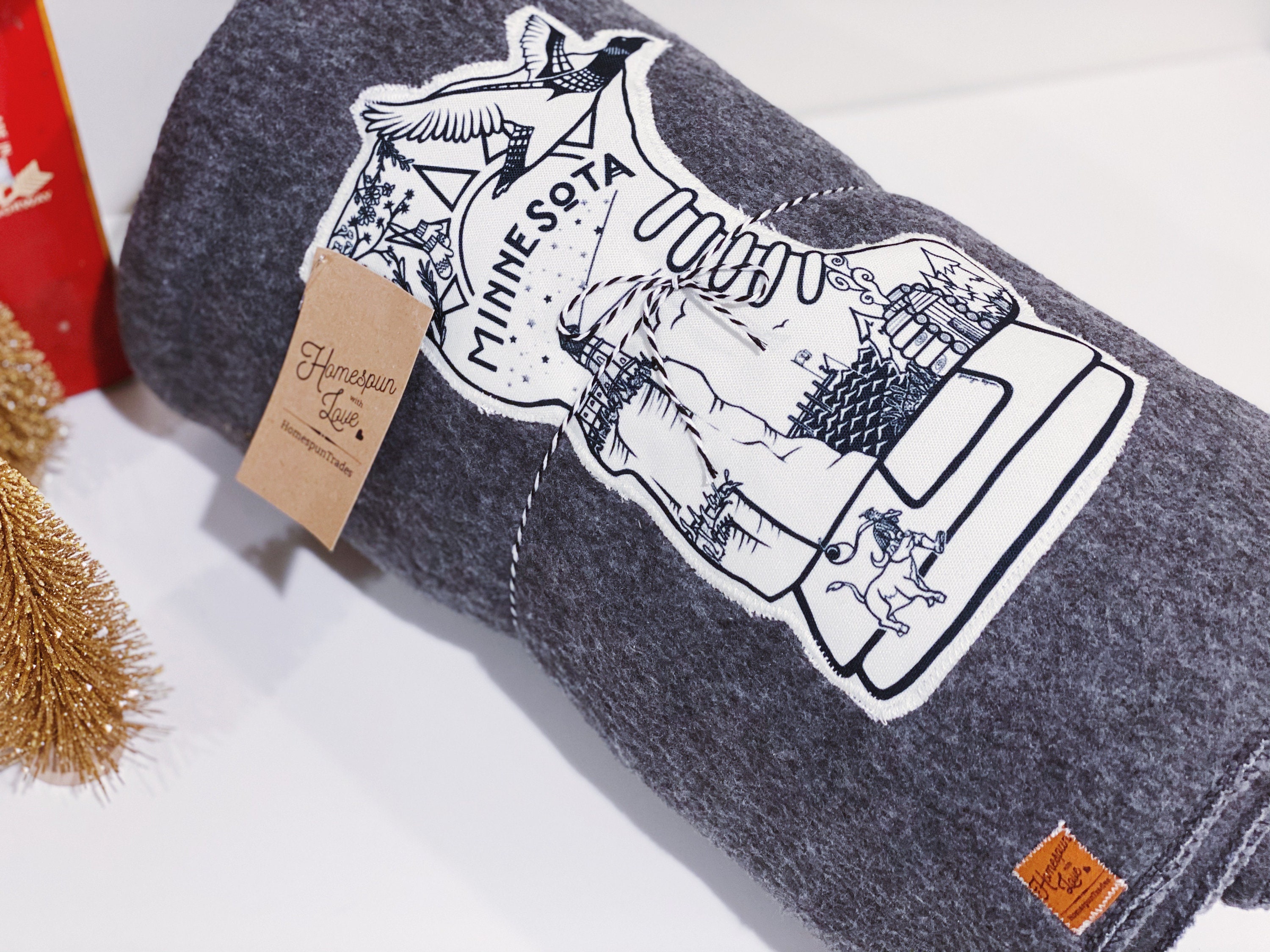 Iconic Minnesota Fleece Blanket 66x90 Etsy