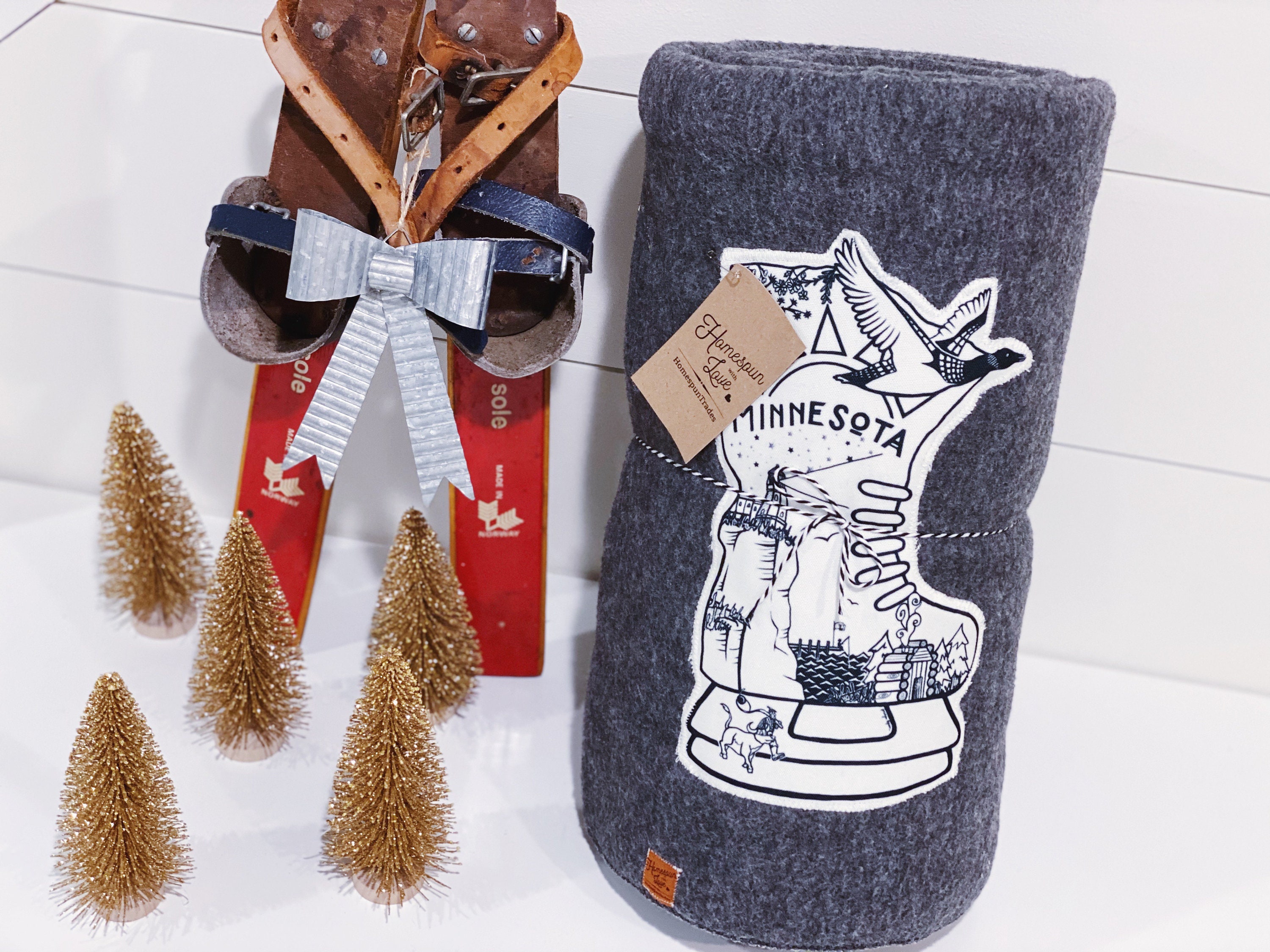 Iconic Minnesota Fleece Blanket 66x90 Etsy