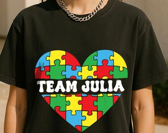 Autism Awareness Shirt, Autism Puzzle Shirt, Custom Autism Team Shirt, Autism Support Sweatshirt, Autism Heart Sweatshirt, Teacher Hoodie