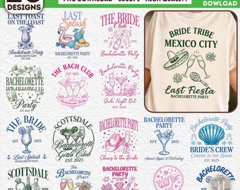 The Bach Club Png Bundle, 20 PNG Bridal Party, Beach Bach Png, Bachelorette Party Png, Bride To Be Png Bundle, Bachelorette Png