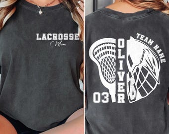 Personalized Lacrosse T Shirts For Mom, Custom Lacrosse Tshirt, Lacrosse Game Day Tee, Lacrosse Sweatshirt For Mama Day, Mother&#39;s Day Gift